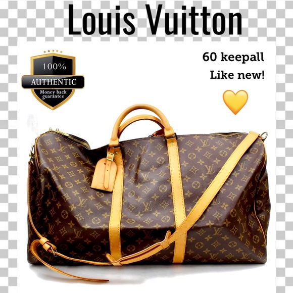 💯 Louis Vuitton travel bag keepall 60 Bandouiere
